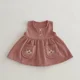 thumbnail image 1 of Primavera 2025, nuevo vestido para niñas de 0 a 4 años, bonito vestido con chaleco de pana para bebés, ropa para niños, camisa básica de Color sólido opcional, 1 of 6