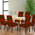 thumbnail image 5 of Christmas Chair Covers for Living Room,Red Green Plaid 6 Pcs Chair Covers Set Removable Washable Stretch Dining Room Chair Slipcovers Parson Chair Protector for Christmas Home Ceremony Part, 5 of 5