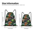 thumbnail image 4 of Drawstring Backpack - Dinosaur Skeleton Splash Proof Small Drawstring Gym Bag for Women Men, Cinch Sports String Bag Backpack for Travel Swimming Beach, 4 of 8