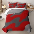 thumbnail image 2 of Homewish Grunge Red Camo Bed Spread Queen,Retro Aesthetic Queen Coverlet Set,3 Pieces, 2 of 7