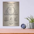 thumbnail image 4 of Luxe Metal Art 'Golf Teaching Device Blueprint Patent Parchment' Metal Wall Art, 12"x16", 4 of 9