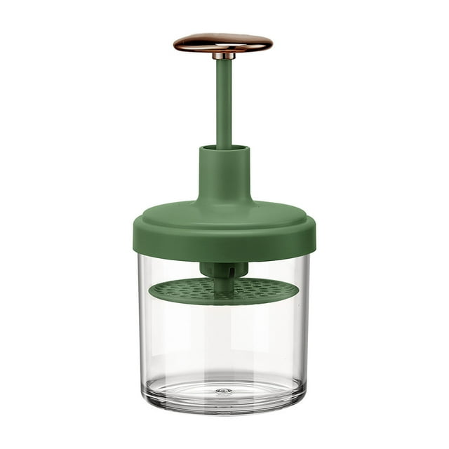 Advancent Herramienta de limpieza Facial, espumador de burbujas, fabricante de espuma de crema reutilizable desmontable, aparato de taza para Juegos de accesorios de baño Verde oscuro