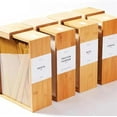 thumbnail image 6 of Wooden Cereal Storage Box, Wood Acrylic Rice Dispense, Clear Moistureproof Rice Storage Container with Slide Lid, Bamboo Dispenser, for Kitchen Organization Cereal (1 PC), 6 of 8
