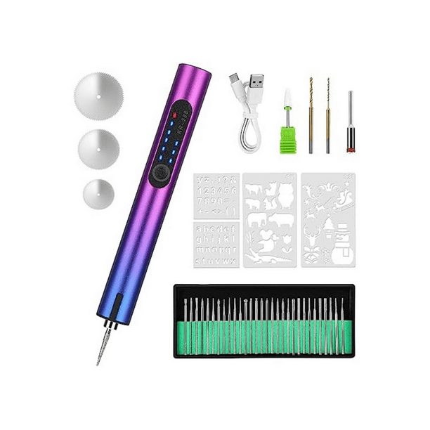 Symkmb Electric Engraving Pen Kit, Cordless Rechargeable Grinding Pen