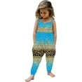 thumbnail image 2 of IROINNID Baby Summer Jumpsuits Sling Sleeveless Print for Girls Kids Harem Strap Romper Toddler Pants 2-3T, 2 of 5