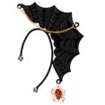thumbnail image 1 of Manchette Décorative Style Gothique Manchette d'Oreille Manchette en Toile d'Araignée avec Pendentif Araignée Manchette d'Oreille pour Fête d'Halloween, 1 of 8