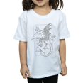 thumbnail image 3 of Harry Potter Girls Dragon Line Art Cotton T-Shirt, 3 of 5