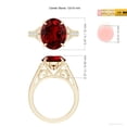 thumbnail image 5 of ANGARA Lab Grown 6 Ct Aeon Vintage Inspired Ruby Engagement Ring with Milgrain for Women in 14K Yellow Gold (Size-12x10mm) | July Birthstone, Anniversary, Jewelry Gift for Women | Lab-Grown Ruby Ring, 5 of 7