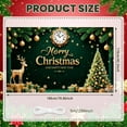 thumbnail image 2 of Golden Decor Christmas Banner Reindeer Design Holiday Backdrop Gift Boxes Snowflake Pattern New Year Background for Christmas Celebration New Year Party Indoor Decoration, 2 of 9