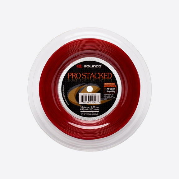 Solinco Pro Stacked Tennis String Reel 660ft/200m Red