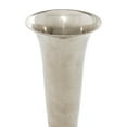 thumbnail image 4 of DecMode 10" Fluted Silver Aluminum Metal Vase, 4 of 7