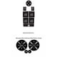 thumbnail image 2 of Riwesomey Reutilizable Car Auto Window Control y Radio Botones Cover Trim Sticker Kit para W204 C250 C300 C350 Automoción decorativa y accesorios, 2 of 7