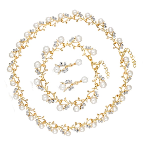Juego de Joyas Sonducket Collar de Boda Ajustable Perlas de Imitación Tipo 1
