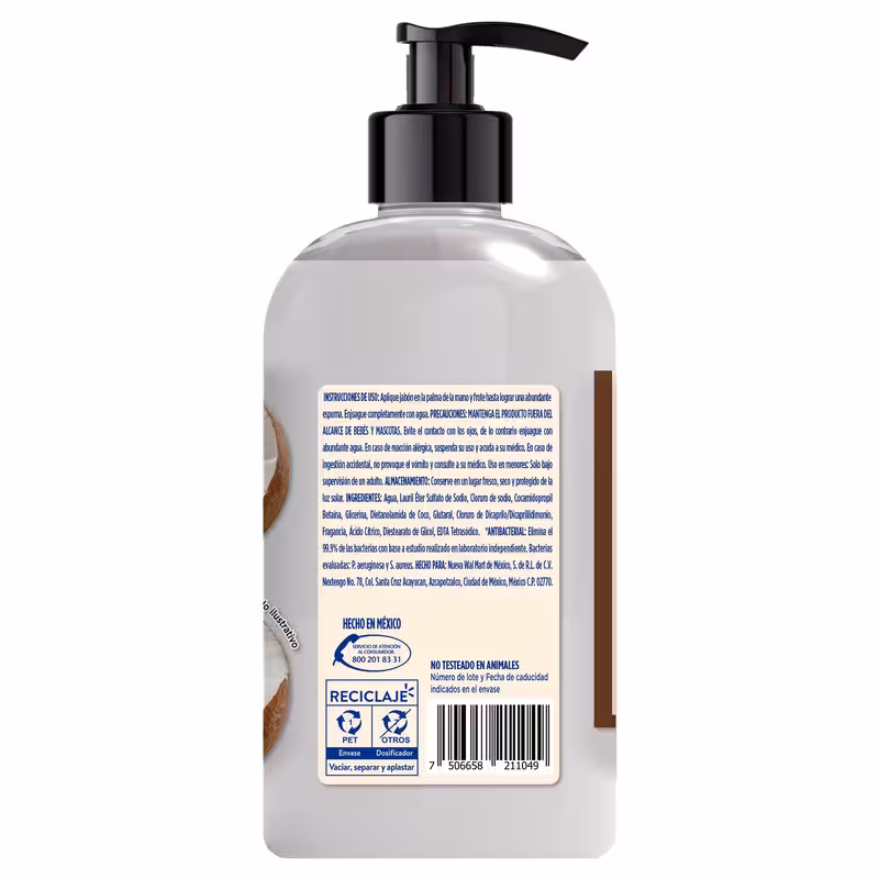 thumbnail image 3 of Jabón Líquido Equate coco 500ml, 3 of 5