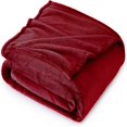 thumbnail image 3 of Soft Cozy Plush 60”L x 50”W Lightweight Reversible Microfiber Sherpa Throw Blanket for Adults, Kids, Pets, Beds, Couches and Loveseats in Red, 3 of 11
