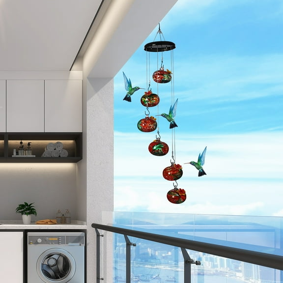 Large Capacity Red Hummingbird Feeders Bird Feeders Outdoors Hanging Decor