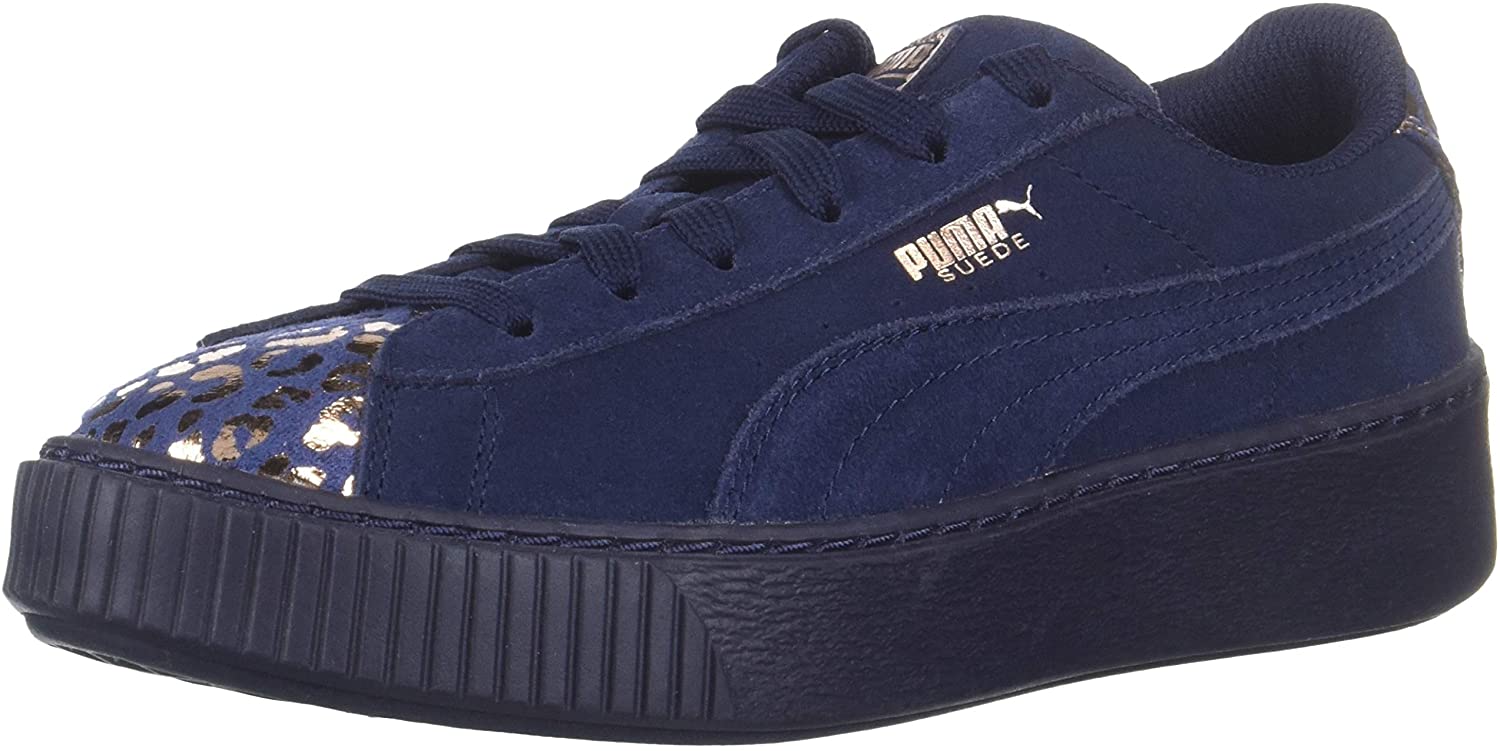 puma suede platform rose gold