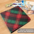 thumbnail image 5 of Self-Adhesive Leather Photo Album Gift For Memories Deep Green Tartan Plaid, 5 of 9
