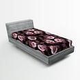 thumbnail image 2 of Ambesonne Flowers Boho Fitted Sheet, Night Jungle Floral, Twin XL Size, Dark Purple Blush and Plum, 2 of 5