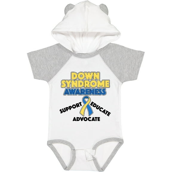 Inktastic Down Syndrome Awareness Support, Educate, Advocate Boys or Girls Baby Bodysuit