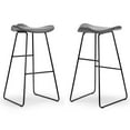 thumbnail image 6 of Glamour Home Aleen 24" Counter Stools with Roll Back Design in Beige (Set of 2), 6 of 6