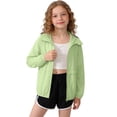 thumbnail image 3 of Agkizg Girls Colorblock Sun Protection Jacket Lightweight Summer UPF 50+ Coat, 3 of 5