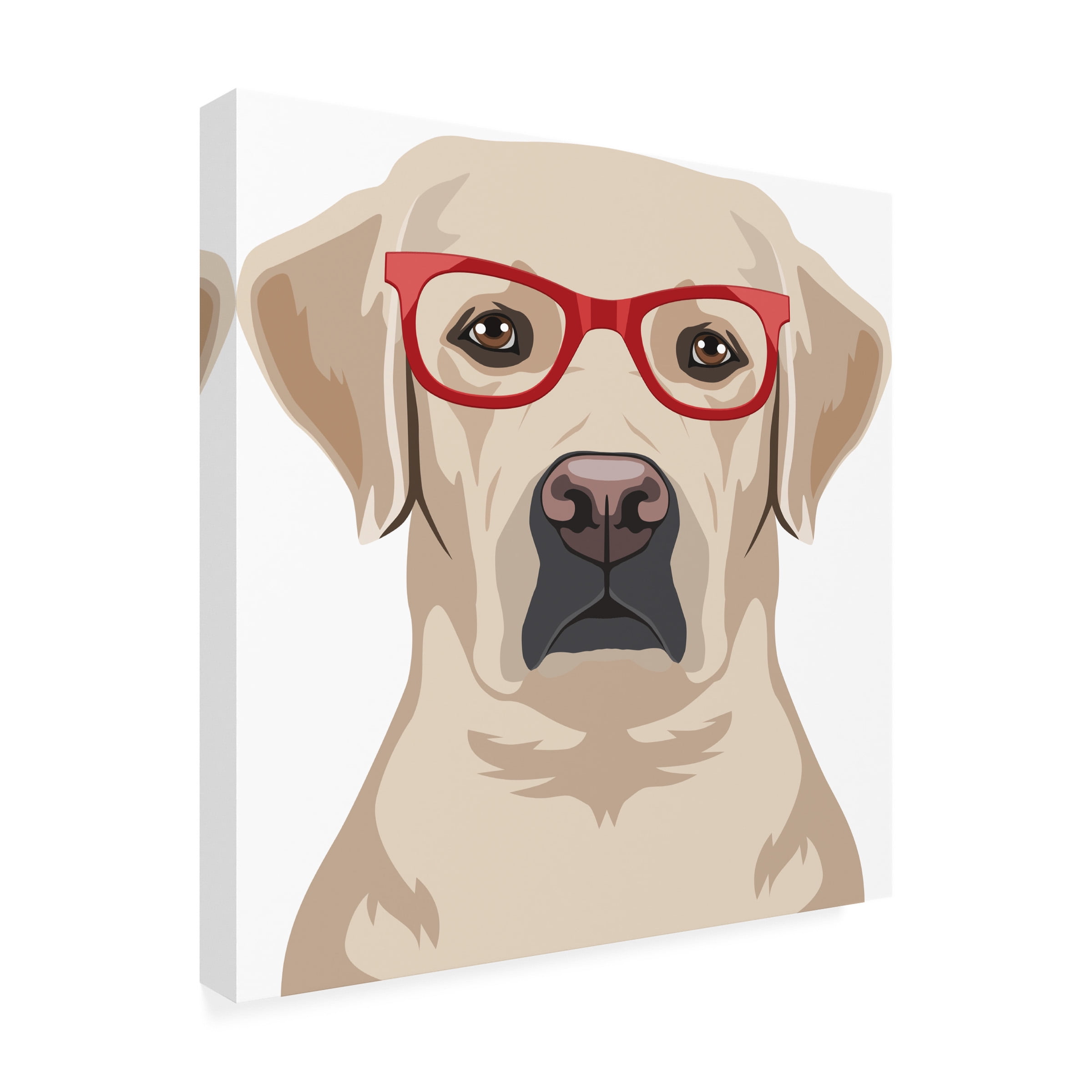 Furbaby Affiliates 'Labrador Retriever Wearing Hipster Glasses' Canvas Art