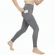 thumbnail image 1 of Amzcrzy Leggings Yoga Niñas 4 A 13 Años Cintura Alta Deportivos Cómodos Elásticos Control Abdomen Suaves Tacto Agradable Con Bolsillos Correr Ejercicio Gris, 1 of 9
