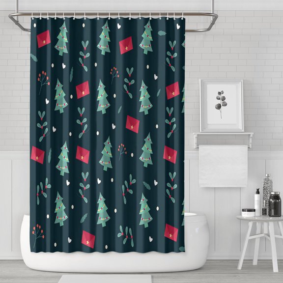 Shower Curtain for Bathroom Let It Snow Holiday Winter Shower Curtains Durable Funny Bath Curtain Hooks Included,72x72Inch