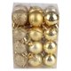 thumbnail image 1 of 24 piezas de adornos navideños, juego de adornos navideños, 3 cm, 24 piezas. Adornos navideños dorados champán para árbol de Navidad, decoración de fiesta de boda para decoraciones navideñas de interi, 1 of 5