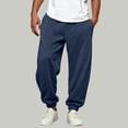 thumbnail image 2 of Eiyaclvo Baggy Sweatpant Men Casual Elastic Waist Cinch Bottom Sweat Pant Running Athletic Gym Elastic Bottom Joggers with Pockets, 2 of 7