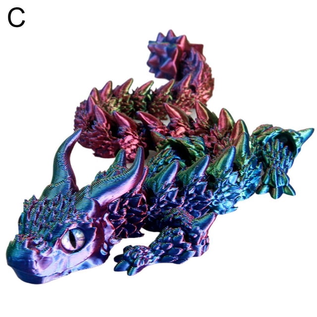 3D Printed Qin Che Long Bao Scale Armor Dragon Toy Three-Dimensional Decoration Dragon Snake Simulation Animal Joint Movable