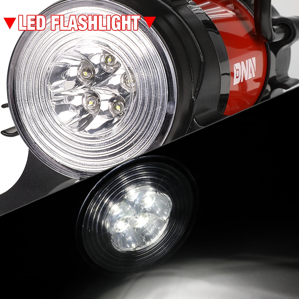 12 V 125 PSI LED Flash Light Air Pump Portable Air Compressor Inflator for Cars, Bikes and Balls