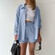 thumbnail image 2 of Conjunto de Blusa y Pantalones Cortos SCZ Azul Claro L, 2 of 5