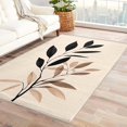thumbnail image 1 of Leaf Rugs for Bedroom - 6x9 Rug - Leaf Rug - Abstract Leaves Area Rug - Minimalist Plant Rugs - Beige Carpet, 1 of 7