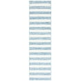 thumbnail image 2 of Safavieh Easy Care Fergal Striped Polyester Machine Washable Runner Rug, Light Blue/Ivory, 2'3" x 10', 2 of 12