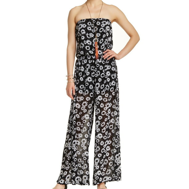 Want & Need - Want And Need NEW Black Size XS Junior Daisy-Print ...