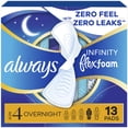 thumbnail image 1 of Toallas Femeninas Always Infinity FlexFoam Nocturna con alas, 13 pzas, 1 of 5