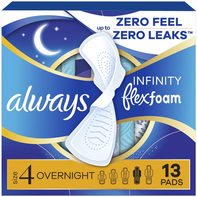 Toallas Femeninas Always Infinity FlexFoam Nocturna con alas, 13 pzas