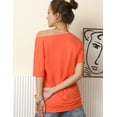 thumbnail image 3 of Doublju Womens Basic Short Sleeve Scoop Neck T-Shirt With Plus Size, 3 of 4