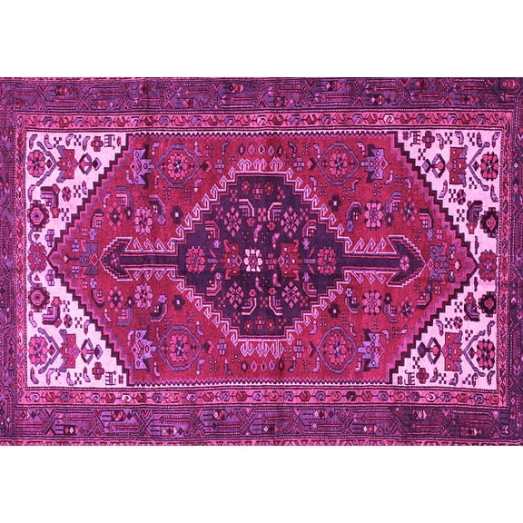 Ahgly Company Indoor Rectangle Persian Pink Traditional Area Rugs, 5' x 7'