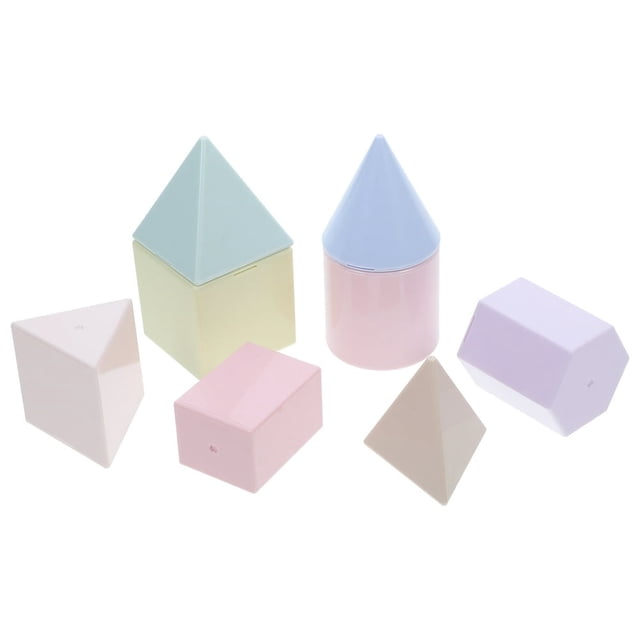HAOAN8pcs Translucent Light Table Toys 3D Shapes For Teaching Geometric Solids Light Table Manipulatives For Kids Light Boxes Accessory Sensory Play