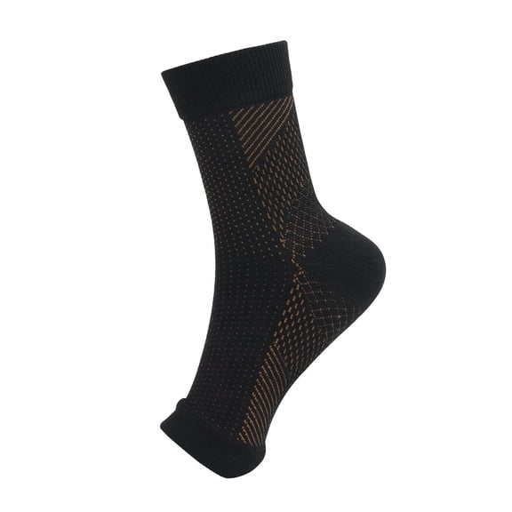 1Pair Compression Socks for Men Women Plantar Fasciitis Relief Ankle Brace Support Sleeve for Achilles Tendonitis Foot Swelling Sprain Fatigue Toeless Neuropathy Pain Daily Wear