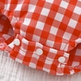 thumbnail image 4 of Ketyyh-chn99 Baby Clothes for Girls 1st Birthday Girl Gifts Baby Girl Summer Outfit Embroidery Plaid Ruffle Sleeveless Romper Bodysuit Newborn Clothes Headband Size for 12-18 Months,Watermelon Red, 4 of 6