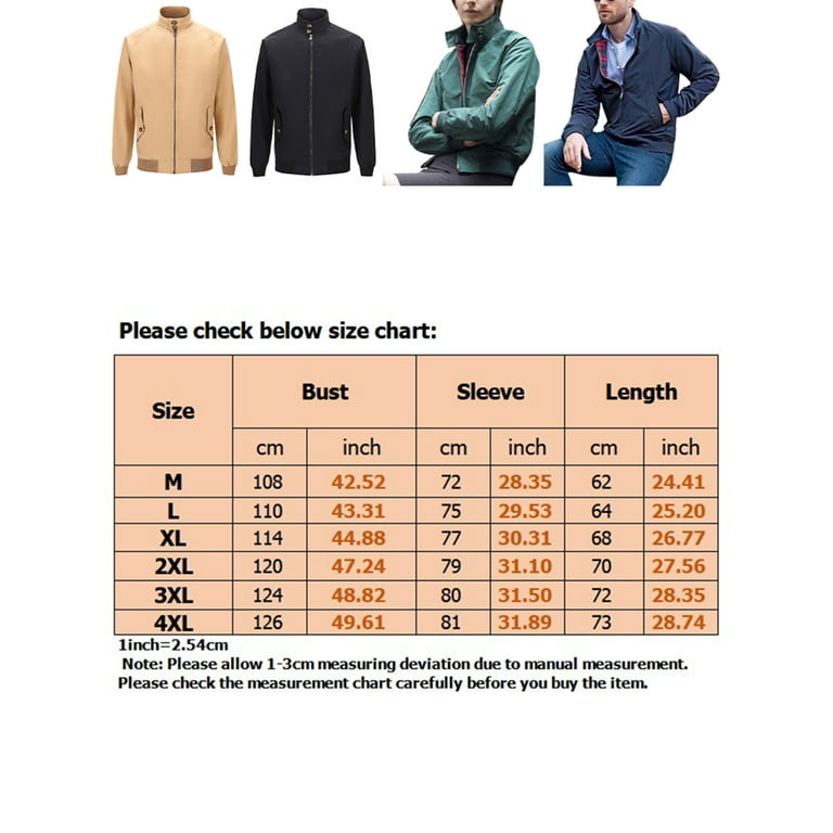 Men Formal Pocket Harrington Jacket Mens Fall Business Long Sleeve Coat  Casual