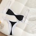 thumbnail image 4 of NMMUED Women's Bikini Sets Two Piece Bathing Suits Gingham Plaid Swimsuits Checkered High Cut Bottom Swimwear Flattering Summer Beach Vacation Cruise Resort Outfits Black L, 4 of 4