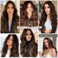 thumbnail image 2 of Lakihair 24inch Long Brown Wigs for Women Body Wave Wig Natural Curly Hair Wigs Water Wave Wig, 2 of 6