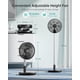 thumbnail image 5 of TriPole Ventilador de pie plegable de 12 pulgadas, ventilador de pedestal portátil con batería recargable con control remoto, ajuste de temporizador, altura ajustable, para oficina en casa, 6 velocida, 5 of 5