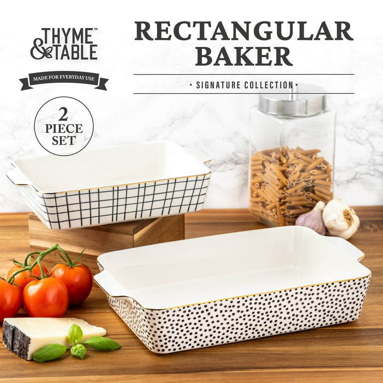 Pure Porcelain Rectangle Baking Dish | 9x13 Inches | Lifetime Warranty | Made in