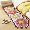 thumbnail image 1 of Flower Pattern Soft Suede Blanket | Non-Slip Carpet Cover Rug for Bedroom Living Room Coffee Table Window | Easy Clean Polyester Throw for Home Office Dining Room, 1 of 5